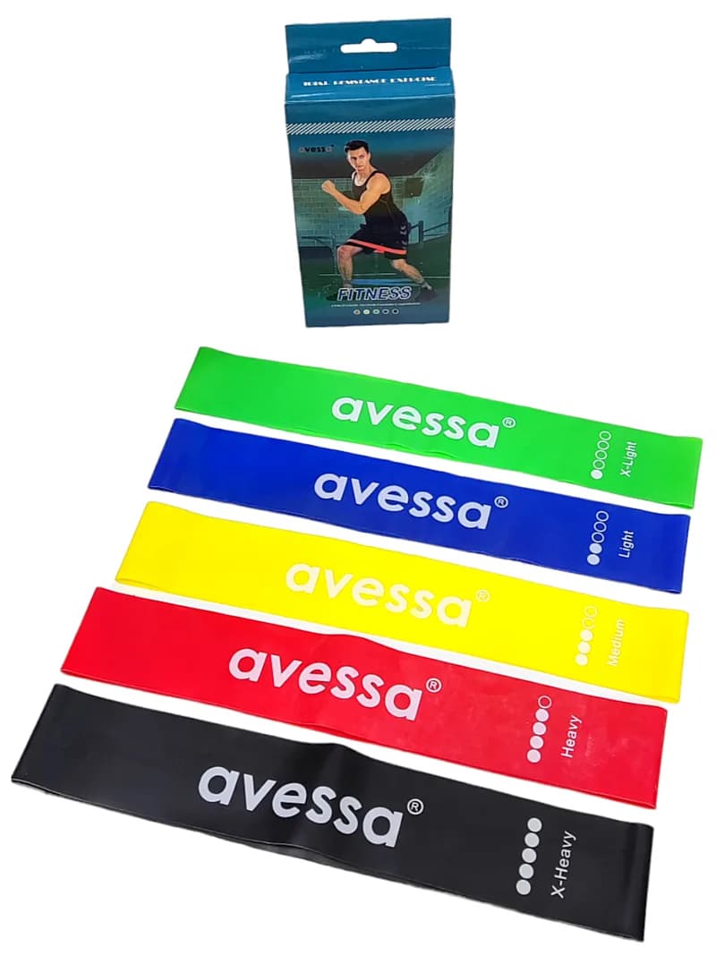 AVESSA LAB-SET-50 LATEX EGZERSİZ BAND SETİ 5'Lİ